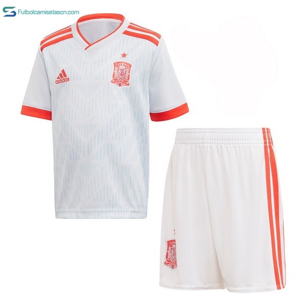 Camiseta España 2ª Niños 2018 Blanco